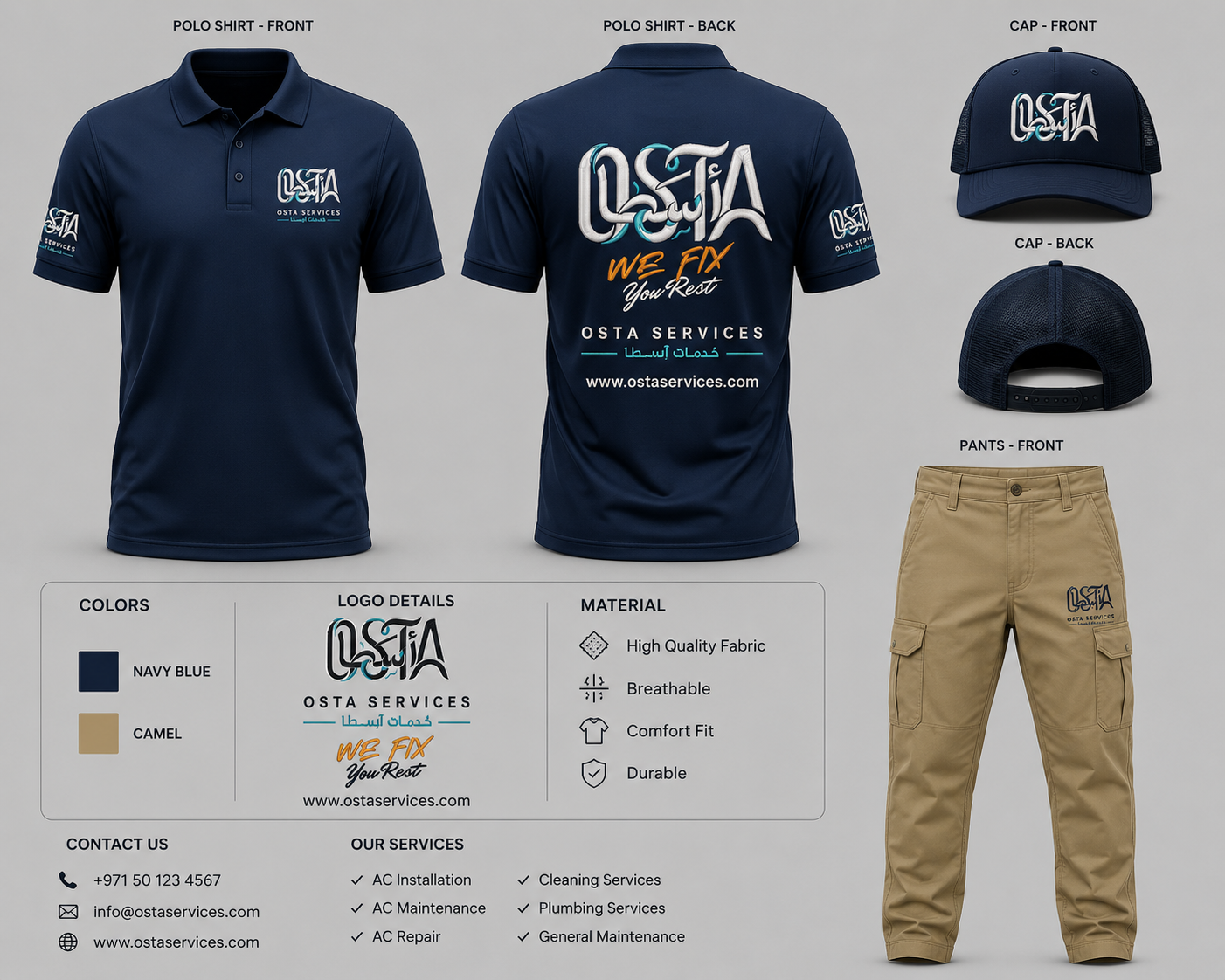 Osta Services Team Uniform