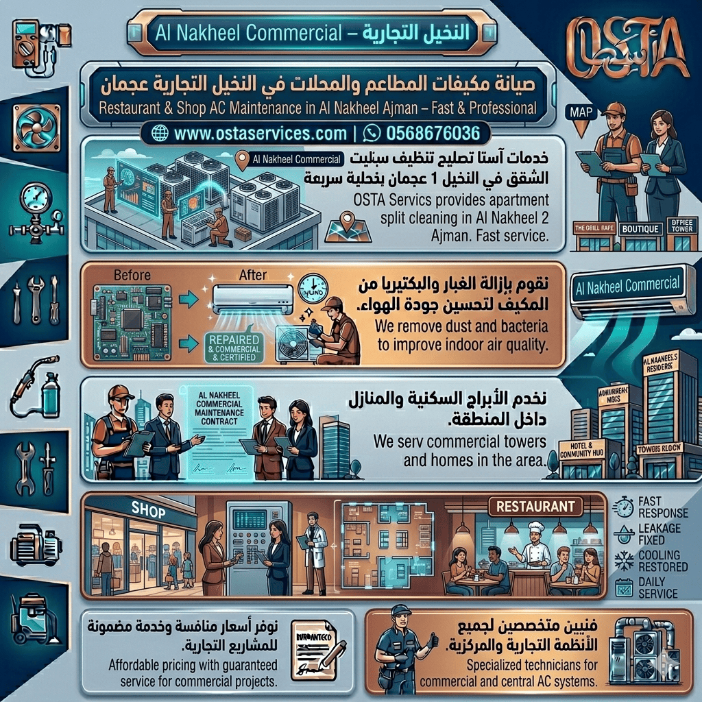 تصليح مكيفات مركزية في الحليو 2 عجمان 